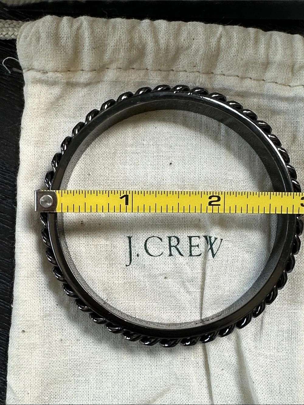 J. Crew Gunmetal Chain-Link Bangle Bracelet